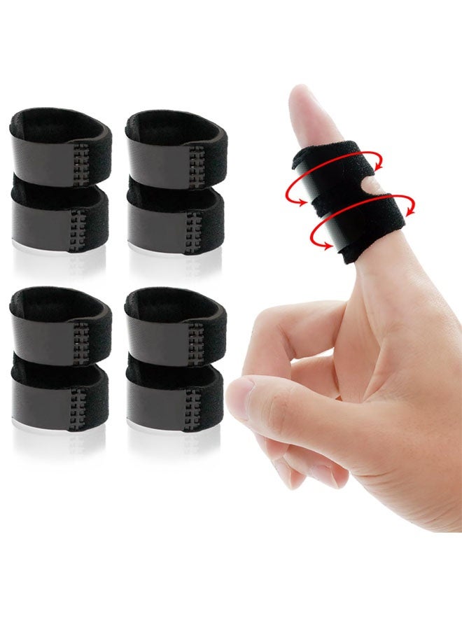 4 PCS Finger Splint, Adjustable Thumb Splint Trigger Finger Splint for Arthritis Finger Support Immobilization Straightening Finger Brace Finger Splints for All Fingers Pain Relieve (Black) - Image 1